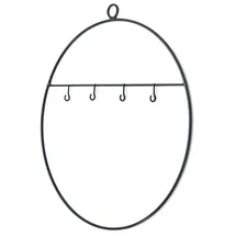 NaDeco Metallring in Schwarz zum Aufhängen, mit Haken, Größe wählbar, mit Durchmessern von 30-50cm | Dekoring mit Haken | Drahtring zum Aufhängen | Dekoring zum Hängen | Hakenring, Größe:Ø 30 cm