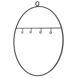 NaDeco Metallring in Schwarz zum Aufhängen, mit Haken, Größe wählbar, mit Durchmessern von 30-50cm | Dekoring mit Haken | Drahtring zum Aufhängen | Dekoring zum Hängen | Hakenring, Größe:Ø 30 cm