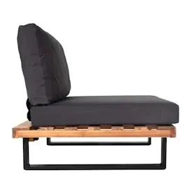 Mendler HWC-H54 Garten-Sessel 2er-Set  hellbraun  Polster dunkelgrau