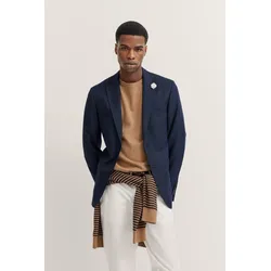 Sakko BUGATTI, Herren, Gr. 52, 390, marine, 100% Wolle, unifarben, casual, normal, Langarm Manschette, Sakkos, aus Wolle