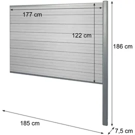 Mendler WPC-Sichtschutz 185 x 0 cm Braun