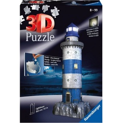 Ravensburger 3D-Puzzle Leuchtturm bei Nacht, 216 Puzzleteile, inkl. 2 LEDs; Made in Europe, FSC® - schützt Wald - weltweit bunt