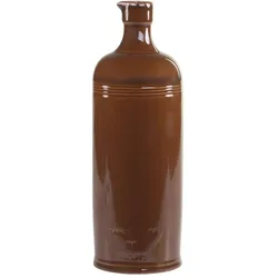 Chic Antique Alte französische Flasche mokka, H26,5/Ø9 cm, antik mokka
