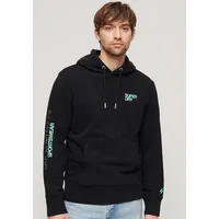 Superdry Hoodie SUPERDRY "SD-SPORTSWEAR LOGO LOOSE HOOD" Gr. L, schwarz Herren Sweatshirts