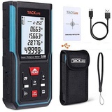 TACKLIFE 50m Laser-Entfernungsmesser, Lasermessgerät, USB-Aufladung, ±2 mm Genauigkeit, elektronischer Winkelsensor, 99 Speicher, m/in/ft/ft+