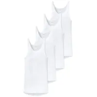 SCHIESSER Unterhemd / Tanktop Original Classics Doppelripp in Weiß | Gr.: L
