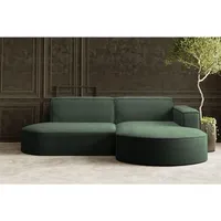 kaiser möbel Ecksofa Designer MODENA STUDIO stoff Dicker cord Poso Grün Rechts