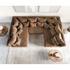 DeLife Wohnlandschaft Clovis Braun Antik Optik Modulsofa, Design Wohnlandschaften, Couch Loft, Modulsofa, modular