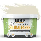 SEEBAUER diy Silikatfarbe Hellbraun 5L für Innen (No. 640 Mace Flower) Atmungsaktive Mineralfarbe für Allergiker - Abwaschbare Wandfarbe - Brauntöne hohe Deckkraft