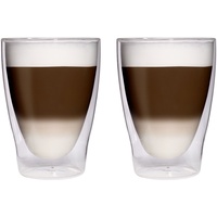 Filosa® Latte Macchiato Gläser doppelwandig (2x 280ml), Espresso Gläser, Teegläser, Cappuccino Gläser, Thermogläser doppelwandig Latte Gläser, Doppelwandige Gläser Latte Macchiato, Kaffeegläser