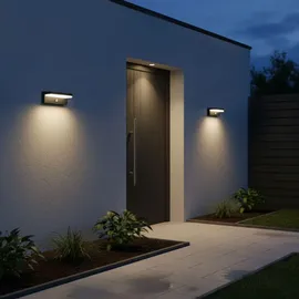 Longlife LED Außenwandleuchte UV-beständig 12 W 4000 K inkl. Bewegungsmelder anthrazit