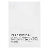 17;30 Hamburg Geschirrtuch weiß ‚Äûder Abwasch: Risiken & Nebenwirkungen‚Äú grau von 17;30 Hamburg 100% Baumwolle Siebdruck