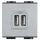 Legrand USB-Steckdose Living&Light Aluminium NT4286C2