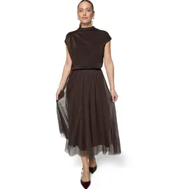 Zero Satinbluse chocolate plum 38