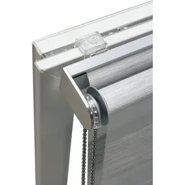GARDINIA Doppelrollo de luxe 70 x 180 cm grau