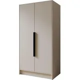 WFL GROUP Drehtürenschrank Mono Bis 102 x 200 x 51 cm Beige