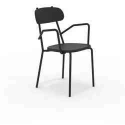 Stapelbarer Outdoorsessel Fox schwarz NE