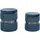 Beliani Pouf mit Stauraum 2er Set DORIS Samtstoff Blau