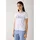 More & More T-Shirt Perlenschriftzug Weiß/Blau 34
