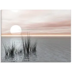 Artland Glasbild »Sonnenuntergang mit Schilf«, Sonnenaufgang & -untergang, (1 St.), in verschiedenen Größen Artland Farbe Bild(er): bunt