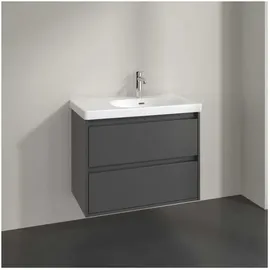 Villeroy & Boch Skyla Waschtischunterschrank 2 Auszüge, 772 x 596 x 439 mm, Graphite