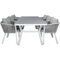 VCM Virya Gartenset Tisch 100x200cm und 6 Stühle Virya