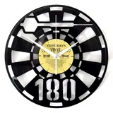 Yesterday's Vinyl Darts 180 Vinyl Wanduhr aus Einer echten Schallplatte