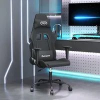 VidaXL Gaming-Stuhl Stoff Schwarz