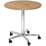 bümö Säulenhubtisch 80 x 74 x 80 cm braun