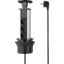Sygonix Steckdosenleiste 1,5 m Schwarz/Silber 1 St.