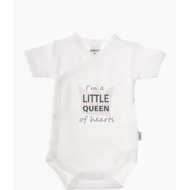 LILIPUT Body "Little Queen", Jungen, Gr. 62/68, EURO-Größen, weiß, 100% Baumwolle, bedruckt, kurz, V-Ausschnitt, Bodys Body, mit praktischer Druckknopfleiste