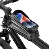 shenkey Handy-Fahrrad-Halterungstasche, Eva-Fahrradrahmentasche, wasserdichte Fahrrad-Handyhalterung, TPU-Touchscreen-druckbeständige Lenkertasche, Fahrradzubehör kompatible Handys unter 6,8 Zoll