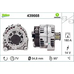 VALEO Generator NEW ORIGINAL PART 14V 180A für BMW 12317803724 12317808074 439668