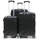 Cheffinger Reisekoffer Koffer 3 tlg Hartschale Trolley Set Kofferset Handgepäck