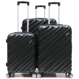 Cheffinger Reisekoffer Koffer 3 tlg Hartschale Trolley Set Kofferset Handgepäck