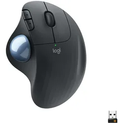 Logitech ERGO M575 kabelloser Trackball Maus, Bluetooth & 2,4GHz - Ergonomisches Design, Graphite