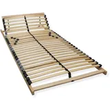 Sleepneo Lattenrost 90x190, Lattenrahmen Buche, 7 Komfortzonen, 28 Latten, Federholzrahmen Made in Germany, Lattenrost Kopfteil verstellbar, bis 150Kg