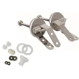 MSV WC Sitz Scharnier Edelstahl Grau