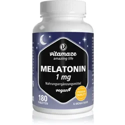 Vitamaze Melotonin Tabletten bei Schlaf- und Einschlafproblemen 180 TABL