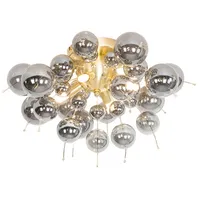 QAZQA Deckenleuchte Explode, ohne Leuchtmittel, G9, Gold/Messing, Design, Glas,