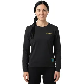 La Sportiva Climbing On The Moon Hoodie Carbon/Giallo S