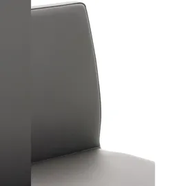 CLP Barhocker Cadiz Kunstleder höhenverstellbar und drehbar,grau edelstahl