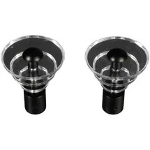 LIEDECO Gardinenstangen-Endstück LIEDECO "Luna", schwarz, H:5,5cm L:6cm Ø:1,6cm, Gardinenstangenendstücke, Gardinenstangen-Endstück, für Gardinenstangen Ø 16 mm