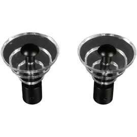 LIEDECO Gardinenstangen-Endstück LIEDECO "Luna", schwarz, H:5,5cm L:6cm Ø:1,6cm, Gardinenstangenendstücke, Gardinenstangen-Endstück, für Gardinenstangen Ø 16 mm