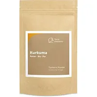 Terra Elements Bio Kurkuma Pulver, 200 g I Indische Gelbwurz I Curcuma longa I 100% rein I Vegan I Rohkost