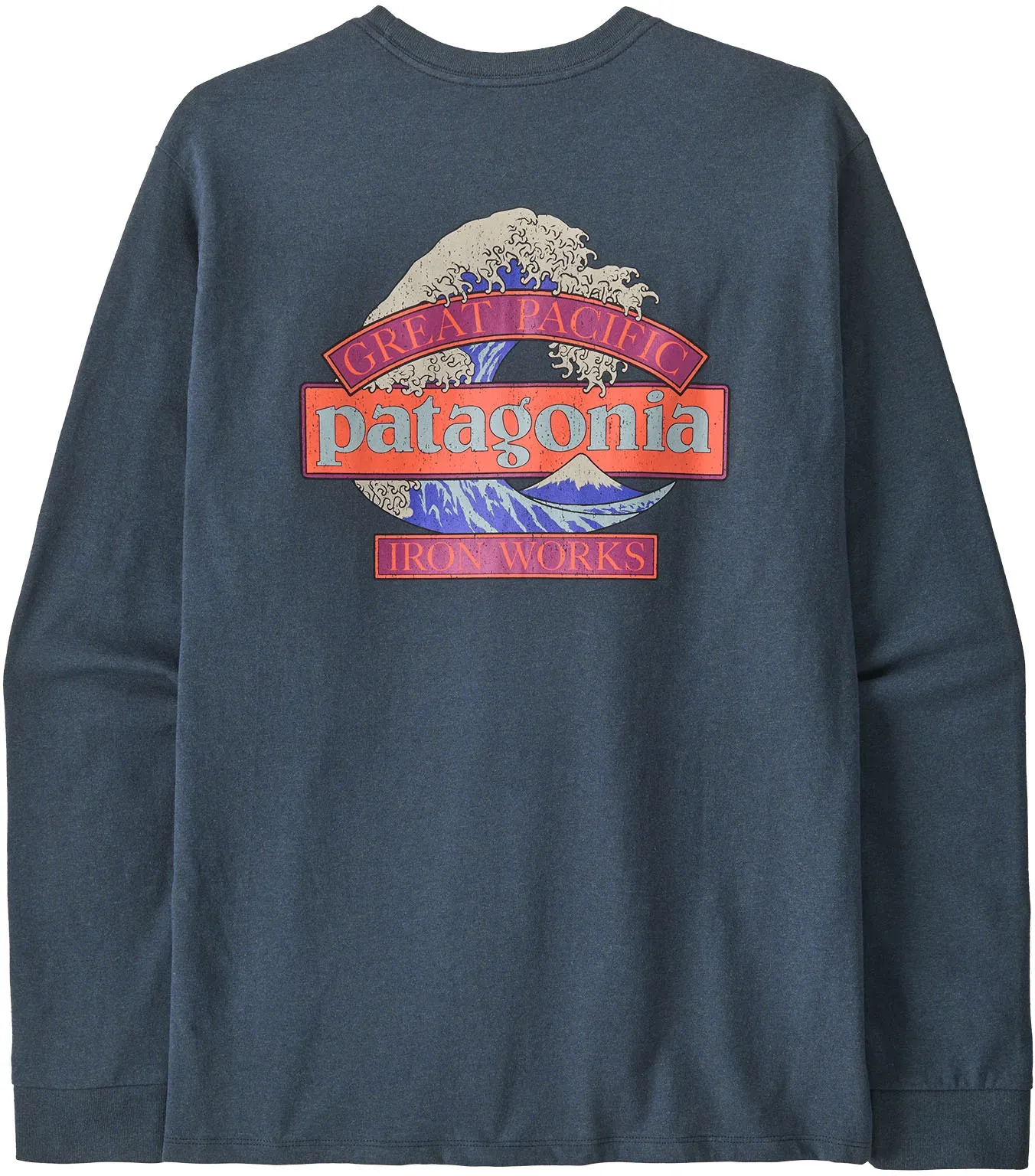 Patagonia Herren Long-Sleeved Great Waves Responsibili-Tee - M - Summit Blue