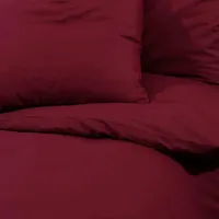 VidaXL Bettwäsche-Set Bordeauxrot 140x200 cm Baumwolle