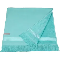 Hamamtuch ROSS "Hamam", blau (lagune), B:90cm L:180cm, Hamam Frottier, Hamam Frottier, Handtücher (Packung), idealer Begleiter für Strand, Sauna oder Wellnessbereich