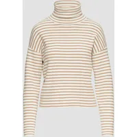 S.Oliver Rollkragenpullover mit Rippstruktur, Damen, braun|creme, 36