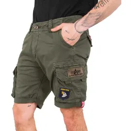 Alpha Industries Crew Patch Kurze Hose - Dark Olive, 34